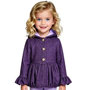BINA Little Girl Purple Coat Size 4T  NWT